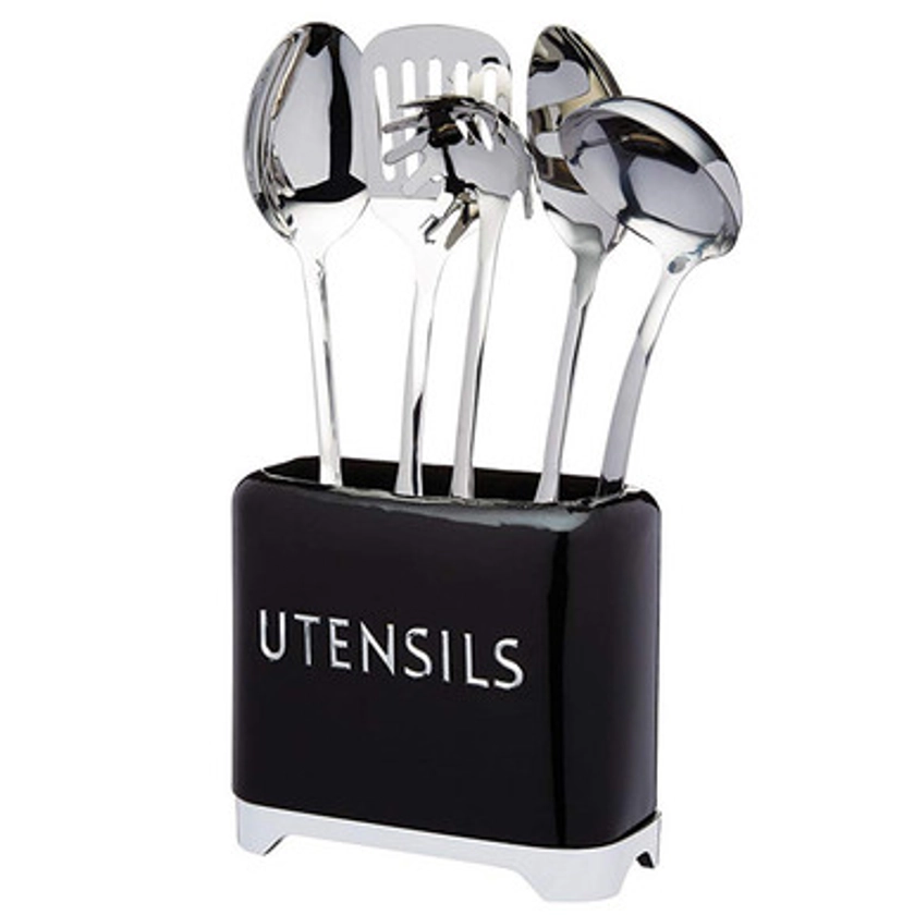 KitchenCraft Lovello Utensil Holder - Black