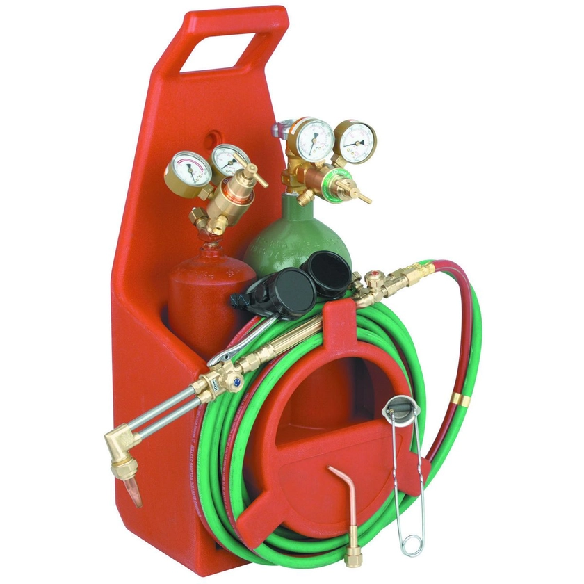 Portable Torch Kit with Oxygen and Acetylene Tanks
