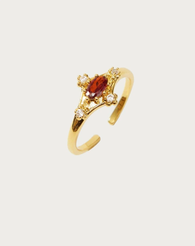 Juliet Garnet Ring| En Route Jewelry | En Route Jewelry