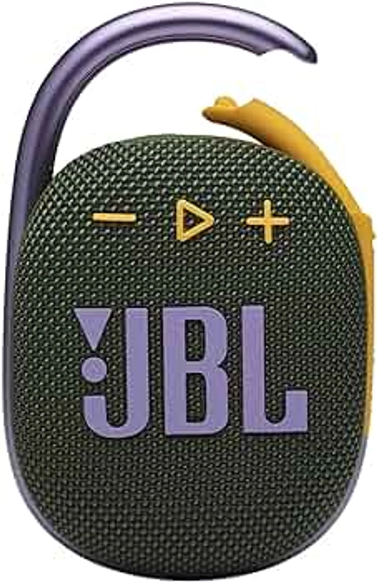 JBL Clip 4, Green - Portable Bluetooth 5.1 Speaker - Up to 10 Hours of Play - Waterproof & Dust Resistant - Includes Noise & Echo-Canceling Speakerphone