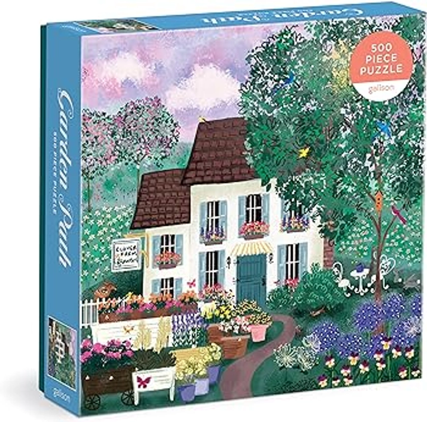 Amazon.com: Galison Garden Path – 500 Piece Puzzle Fun and Challenging Activity with Bright and Bold Artwork of Country Cottage and Plant Path for Adults and Families : Galison, Laforme, Joy: Toys & Games