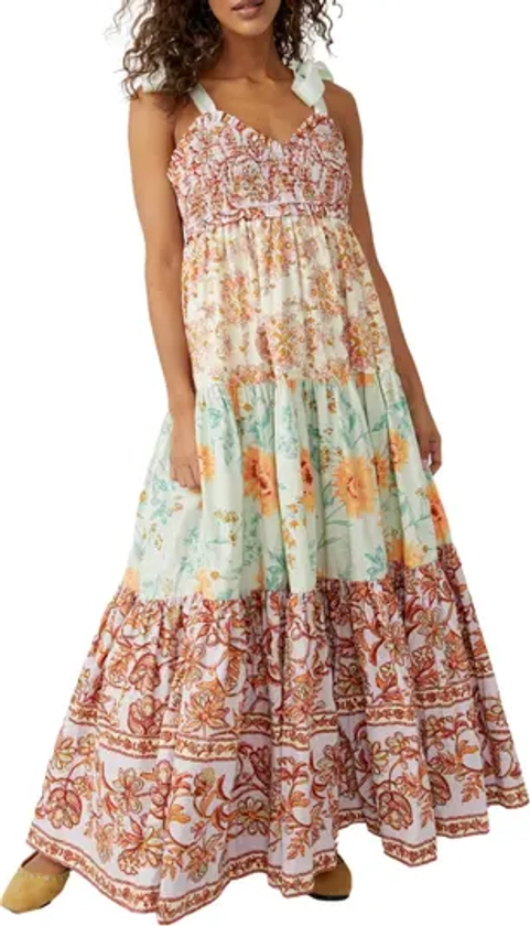 Free People Bluebell Mixed Print Cotton Maxi Dress | Nordstrom