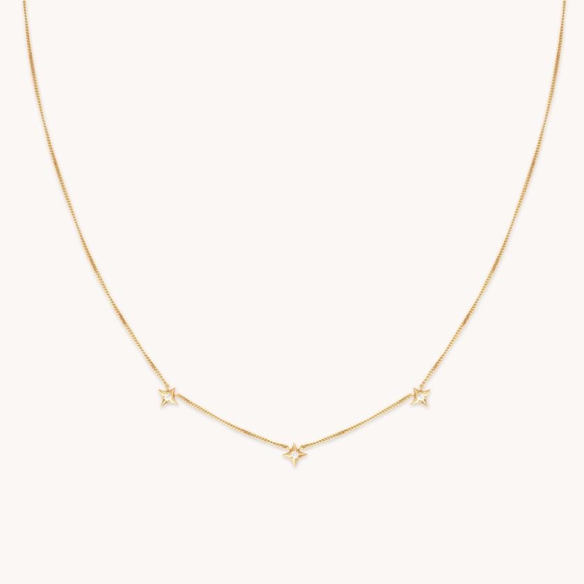 Cosmic Star Charm Gold Necklace | Astrid & Miyu Necklaces