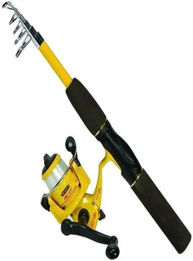 Eagle Claw PK56TS Pack-It Spin Combo Telescopic Rod (1 Piece), Yellow, 5-Feet 6-Inch