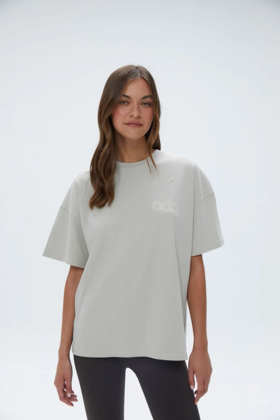 Performance Washed Short Sleeve Drop Shoulder T-shirt - Stone