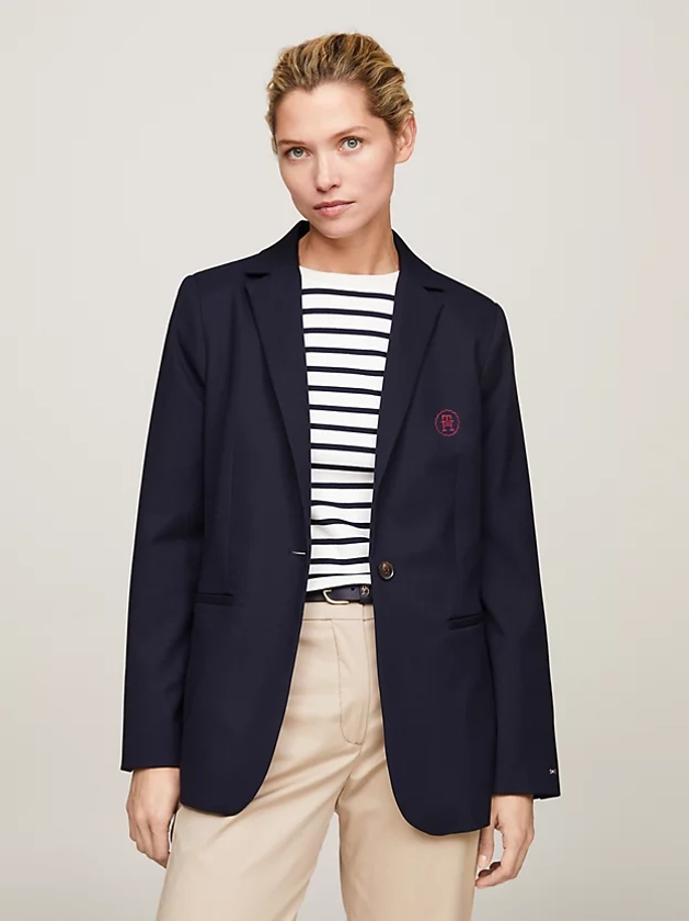 Single-breasted regular fit blazer | Blauw | Tommy Hilfiger