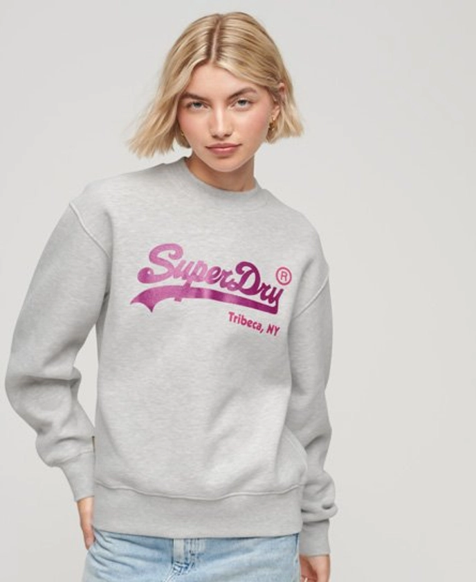 Embellished Vintage Logo Crew Sweatshirt