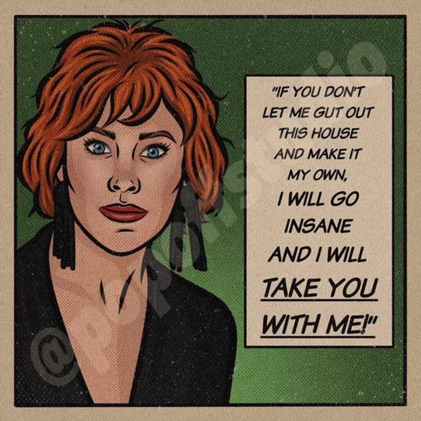 I Will Go Insane and I Will Take You Withe Me Delia Deetz Print Beetlejuice Movie Poster 80s Movie Art Catherine Ohara - Etsy