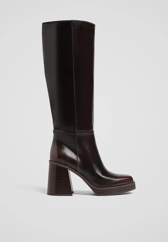 Bottes à talon haut et plateforme - Toutes femme | Stradivarius France