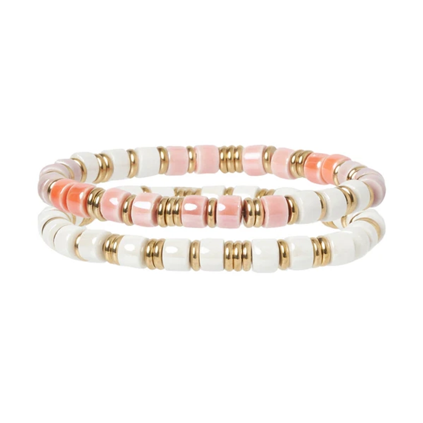 Skylar Bracelet Stack - Peony