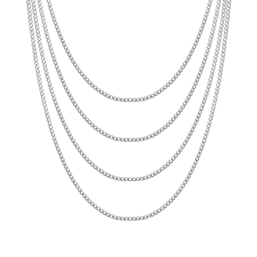 Men's 3mm Stainless Steel 18-24 Inch Cuban Curb Chain Necklace