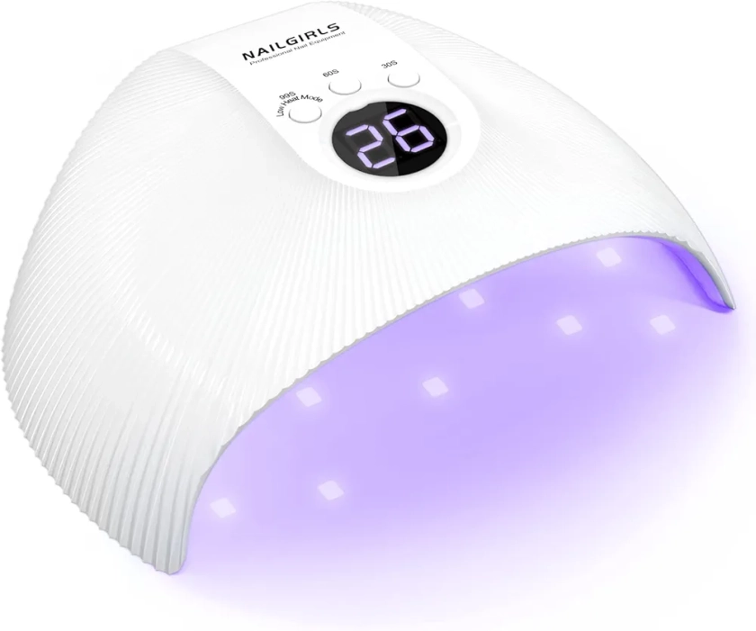 NAILGIRLS Uv Led Lamp, 75W Uv Light For Nails Professional Nail Dryer For Gel Nail Polish Curing Lamp With 3 Timers Auto Sensor, White : Amazon.in: Beauty