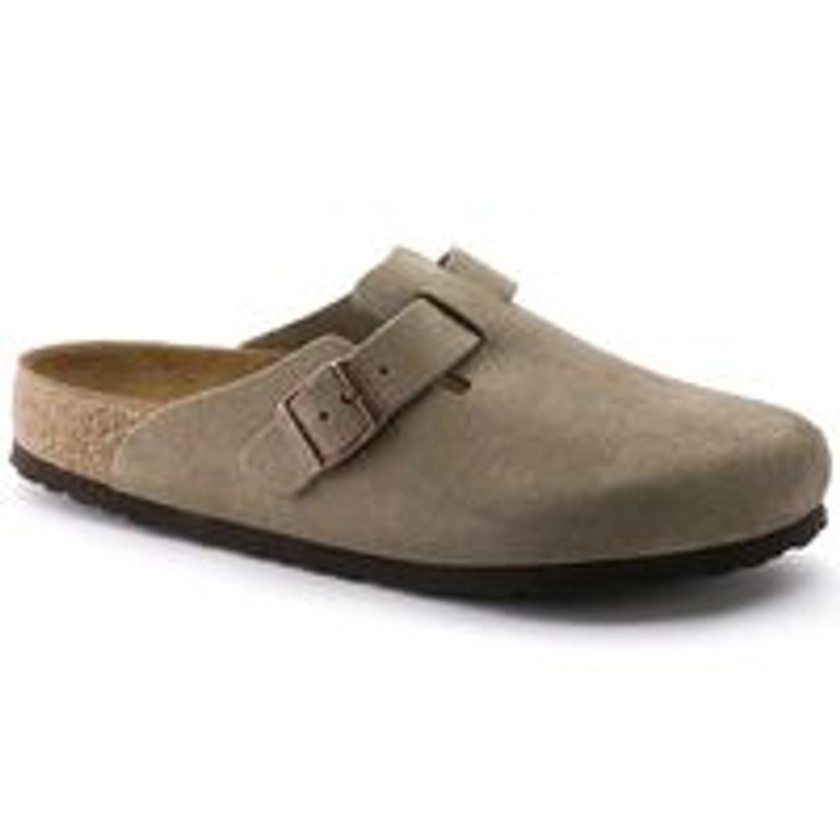 Boston Soft Footbed Suede Leather Taupe | BIRKENSTOCK