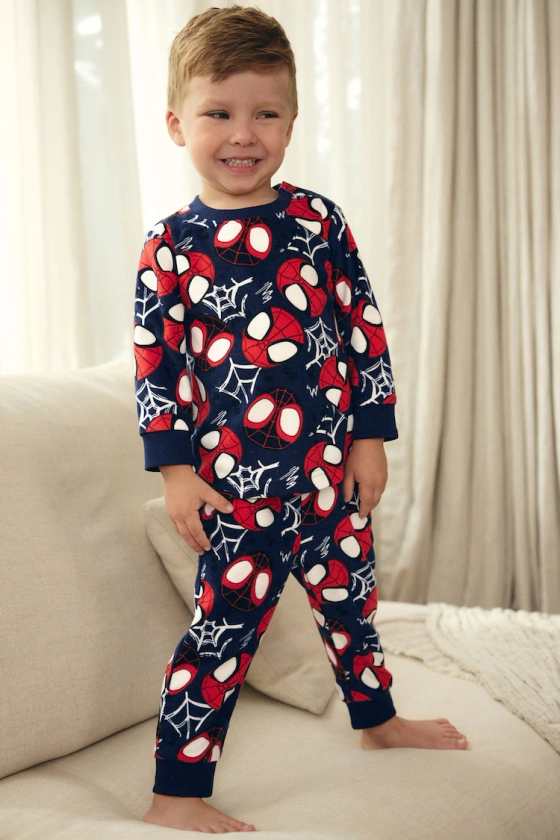 Buy Red/Navy Spiderman Single Soft Touch Fleece with Elastane (12mths-10yrs) from the Next UK online shop