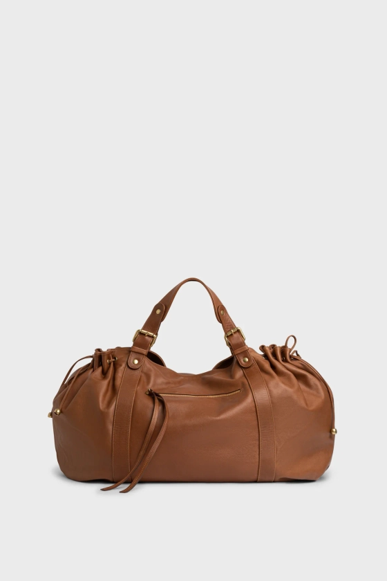 Sac à main en cuir de veau cognac - 72H | Gerard Darel