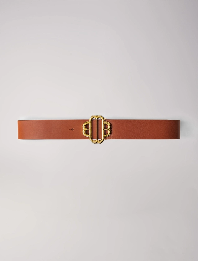 Ceinture logo Clover en cuir