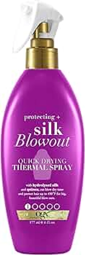 OGX Protecting + Silk Blowout Quick Drying Thermal Spray, 6 Fl Oz (Pack of 1)