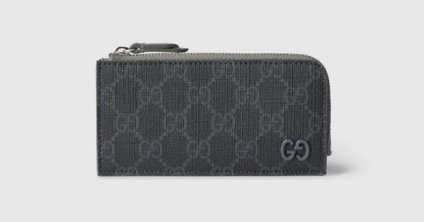 Gucci Porte-cartes zippé GG avec détail GG