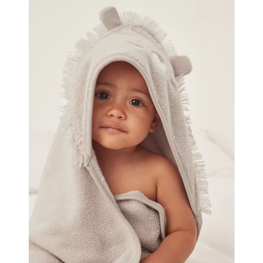 Organic Cotton Lion Hooded Towel | View All Baby | The White Company