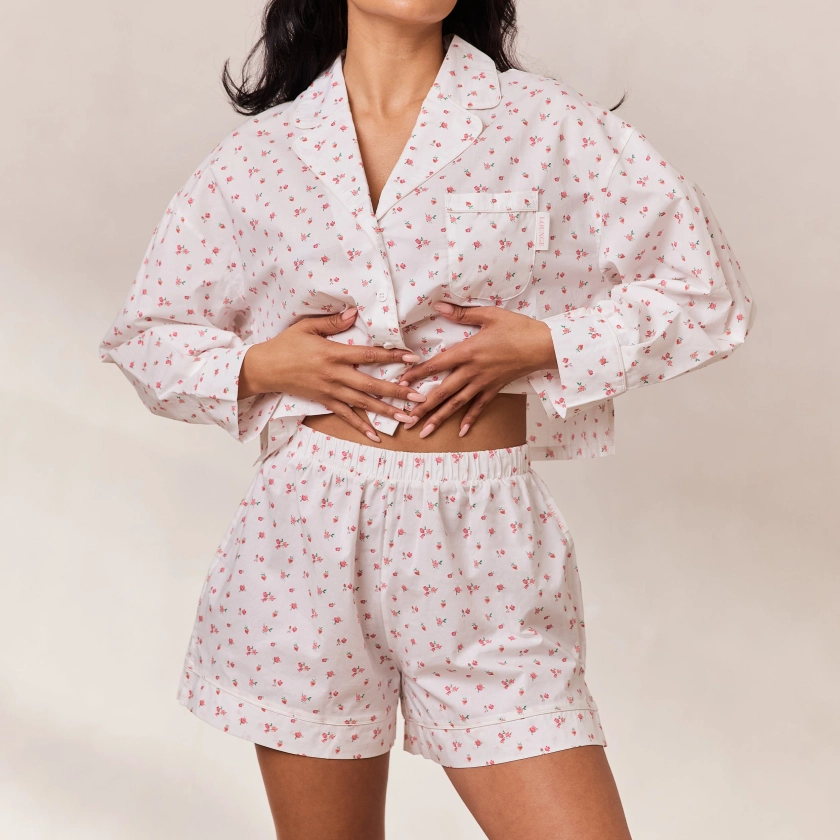 Breakfast Club Short de Pyjama - Imprimé Blanc