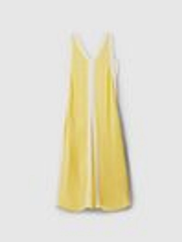 Colourblock Maxi Dress in Yellow/Cream