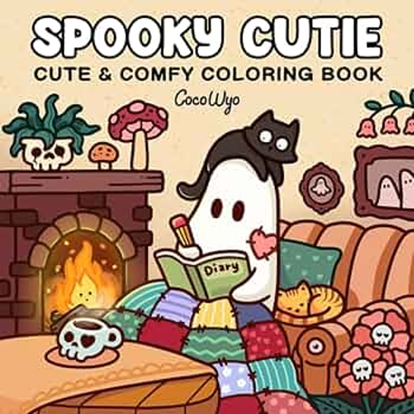 Spooky Cutie: Coloring Book for Adults and Teens Featuring Adorable Creepy Creatures in Cozy Hygge Moments for Relaxation (Cozy Spaces Coloring)