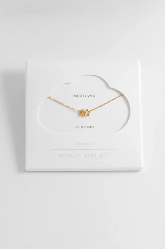 Estella Bartlett | Gold Plated Trio Flower Bead Necklace