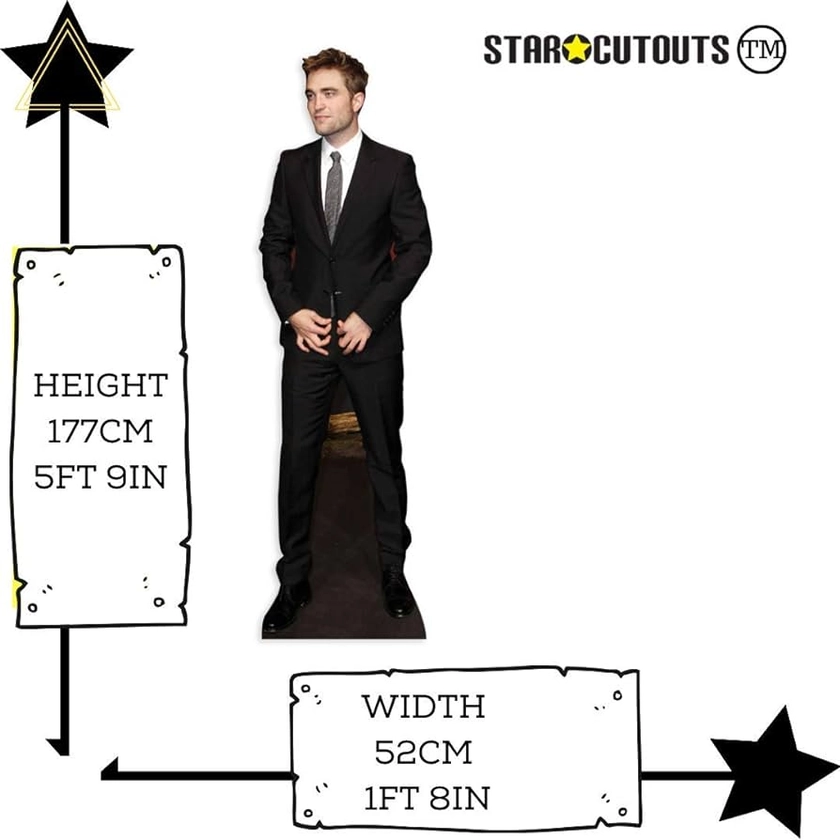 Star Cutouts - Stcs436 - Figurine Géante - Robert Pattinson - 186 Cm Taille Unique