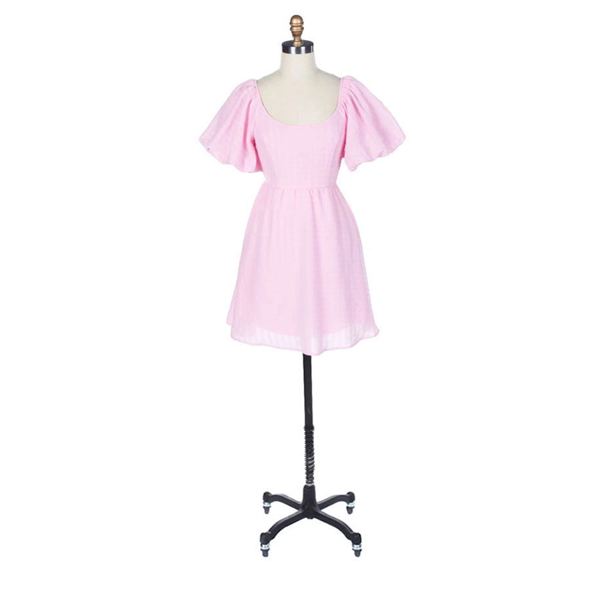 Crystal Doll Bow Back Skater Dress (Extended Sizes Available) at Dry Goods
