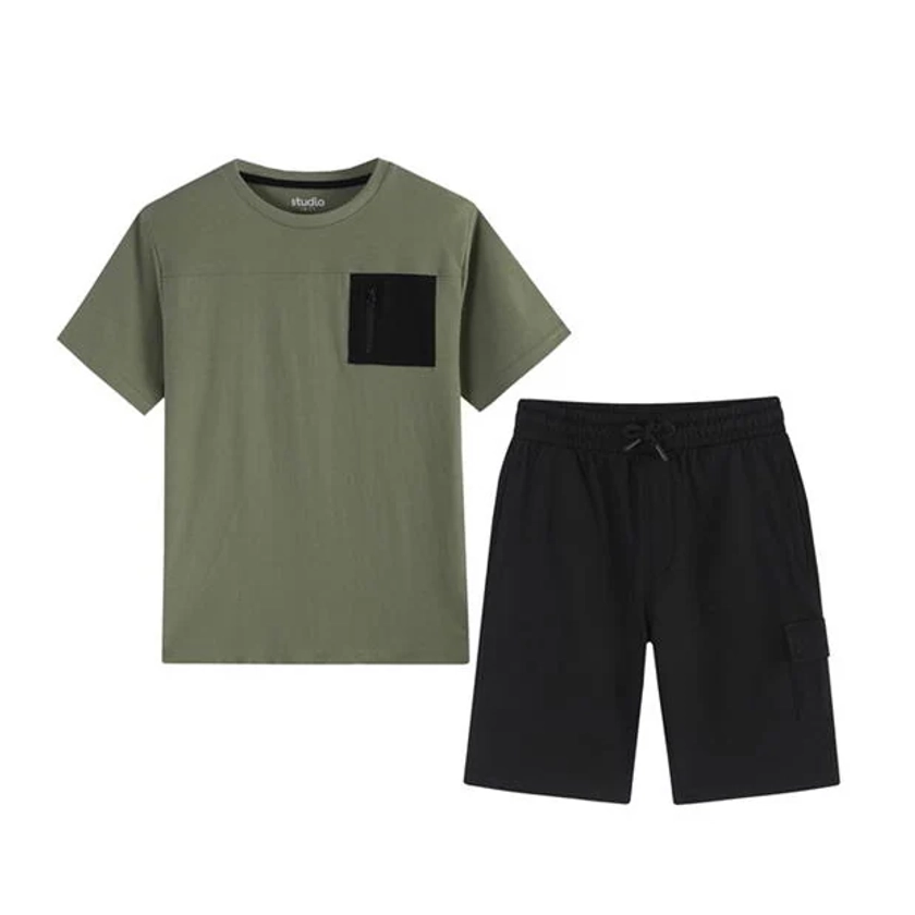 Older Boys Utility Tshirt and Short Set