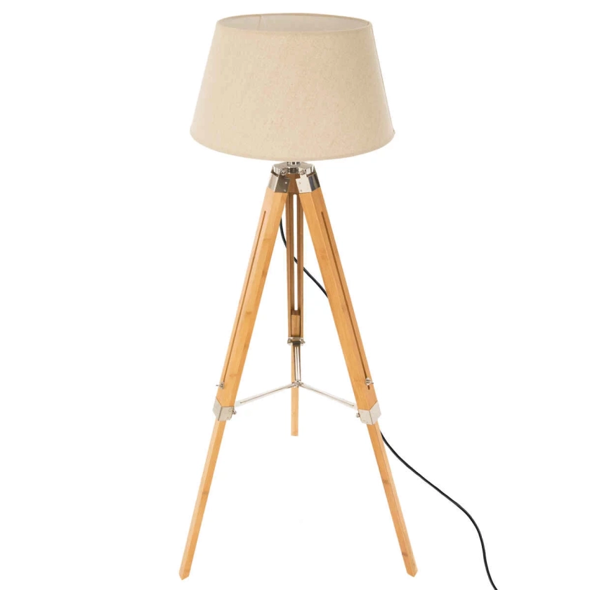 LAMPADAIRE TREPIED RUNO BAMBOU H.145CM