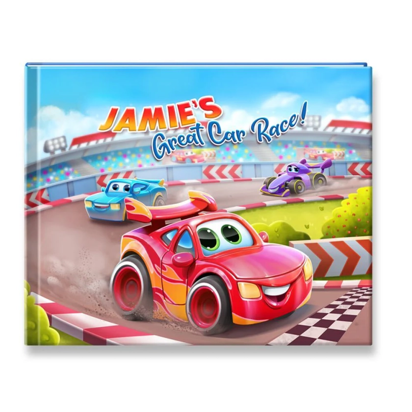 The Great Car Race Personalised Story BookSoft Cover