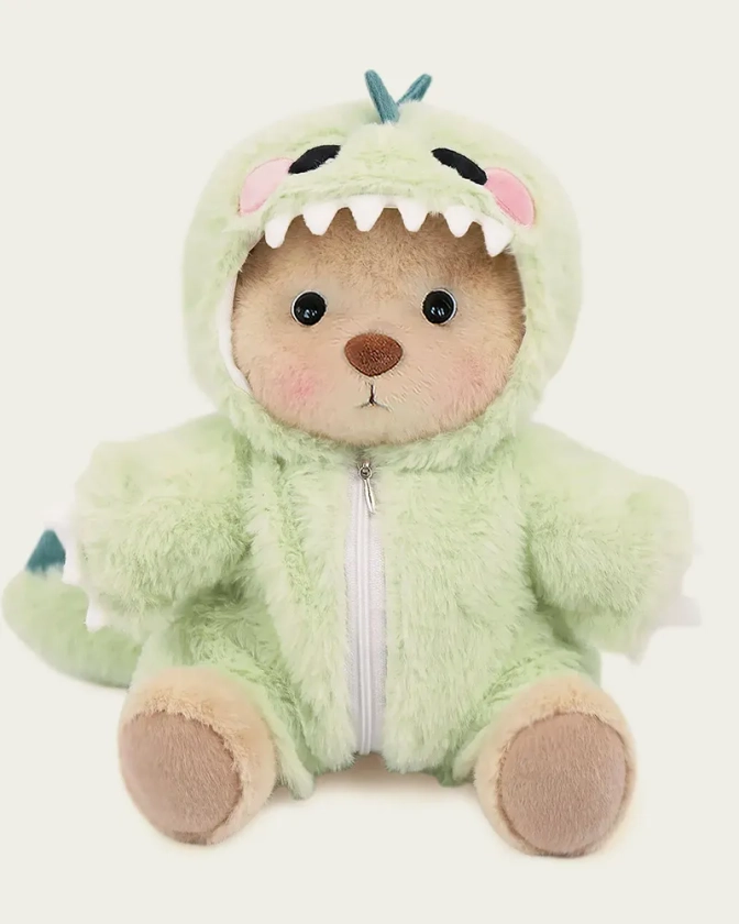 Furry Dino Bear | Handmade Jointed Teddy Bear Gift-Getahug