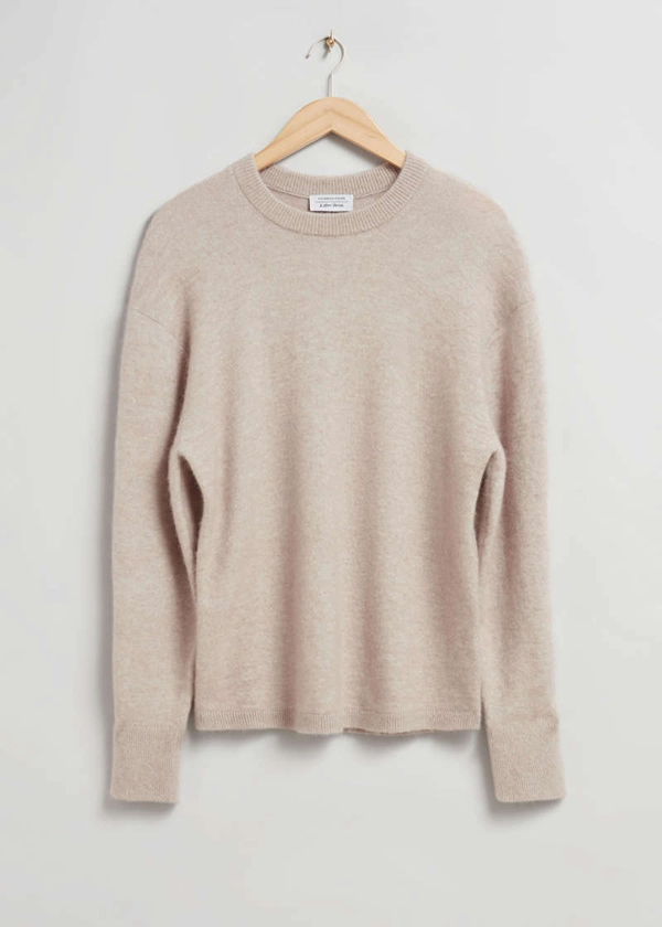 Relaxed Alpaca Knit Jumper - Sand - & Other Stories GB