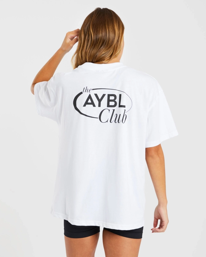 AYBL Club Oversized T Shirt - Wit
