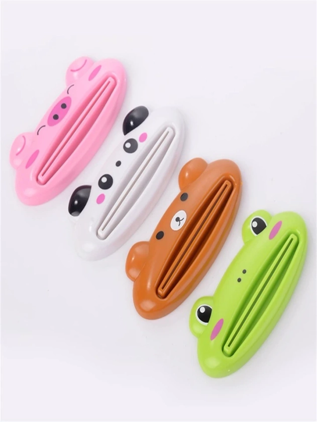 1pc Cute Cartoon Animal Design Toothpaste Squeezer (green Frog) For Toothpaste And Cleanser