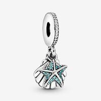 Starfish and Sea Shell Dangle Charm | Sterling silver | Pandora US
