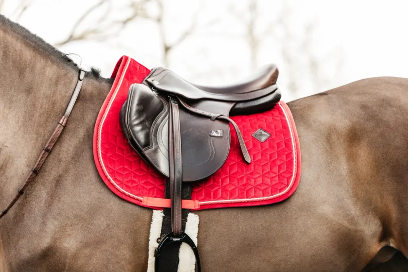 Saddle Pad velvet jumping red | Red | FULL | 42579-13-SJ | Kentucky
