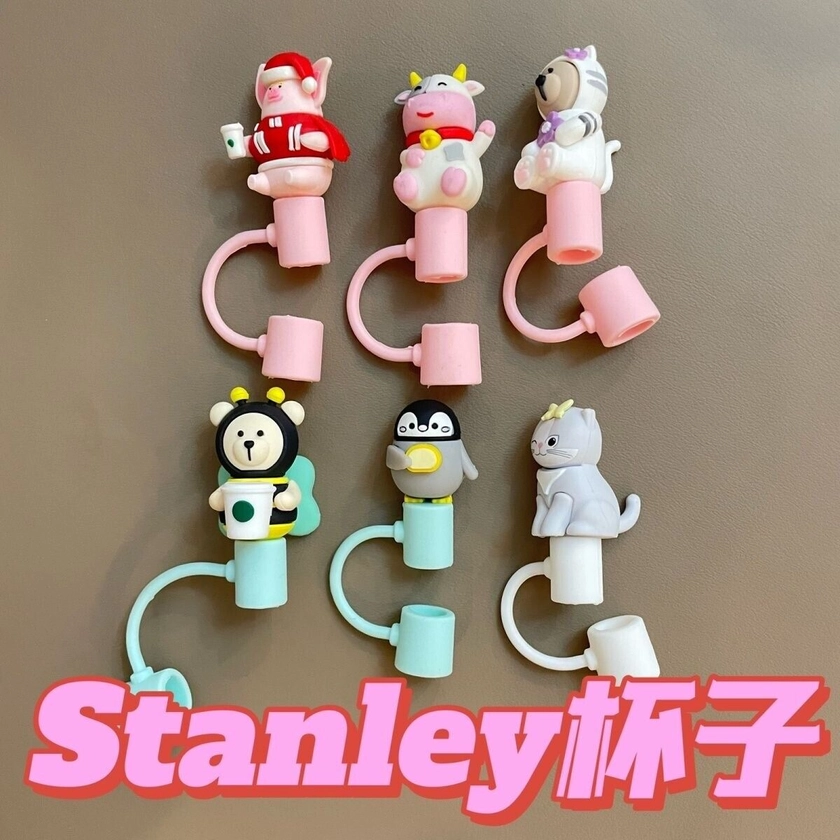 2023NEW Straw Cups Plug Cute Topper Silicone Cover Tip for Stanley 10-12mm Straw