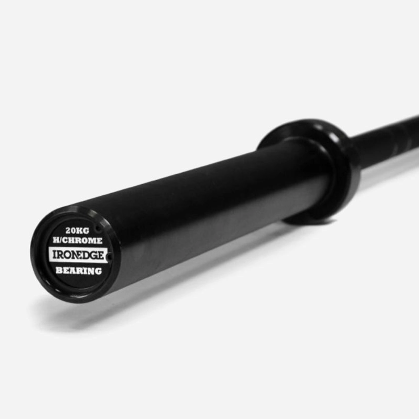 Black Hard Chrome Barbell (Bearing) | Iron Edge