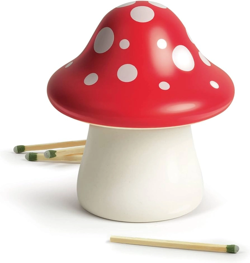 Amazon.com: Genuine Fred Merry Mushroom, Decorative Ceramic Match Striker and Storage : Health & Household