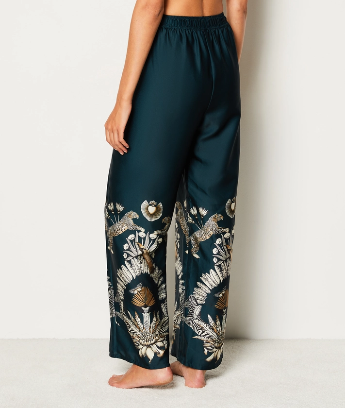 Pantalon de pyjama satiné imprimé