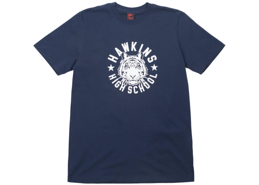 Nike x Stranger Things Hawkins High Tee Navy Blue