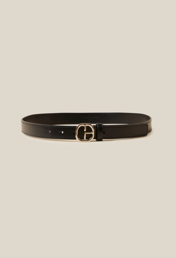 Ceinture cuir noir | Claudie FR