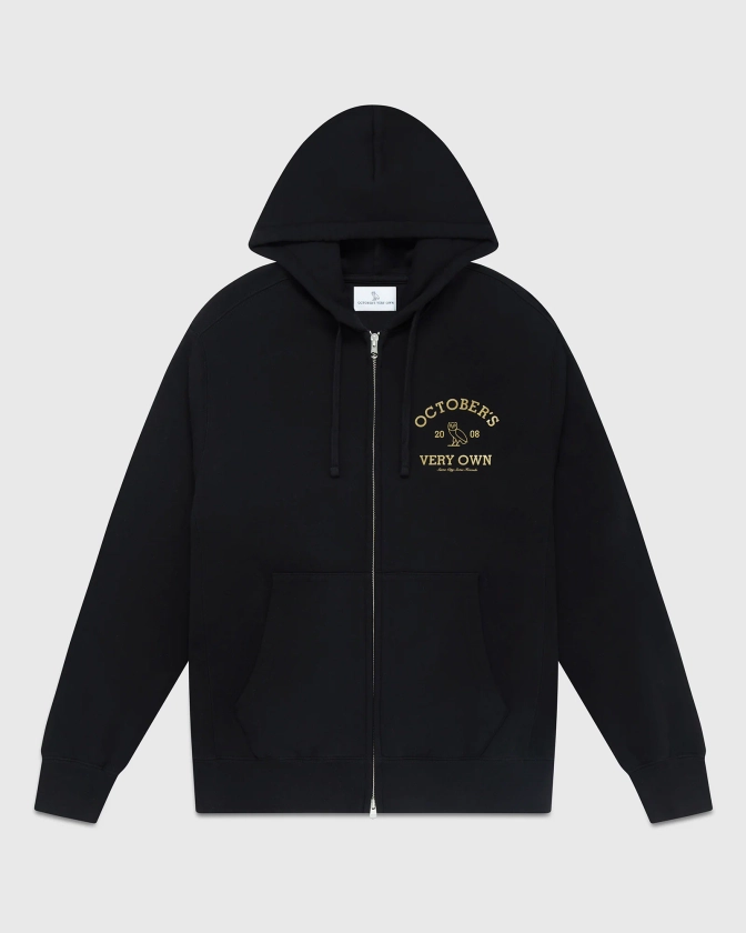 Collegiate Full-Zip Hoodie - Black