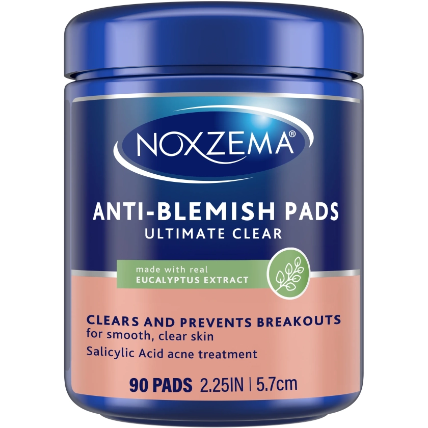 Noxzema Anti Blemish Face Pads, Acne Treatment 2% Salicylic Acid for all Skin Types 90 Ct