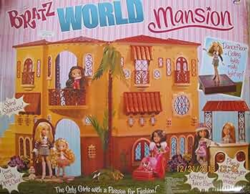 Bratz World Mansion Dollhouse Doll House w Lights, Sounds, Spiral Staircase & More! (2006?)