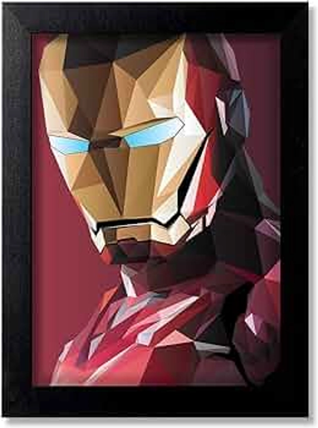 Blue Nexus BNWPC23 Movies Iron Man Wall Poster with Wall Frame and Stickers Room Art Painting Collection (Multicolour, M) : Amazon.in: Home & Kitchen