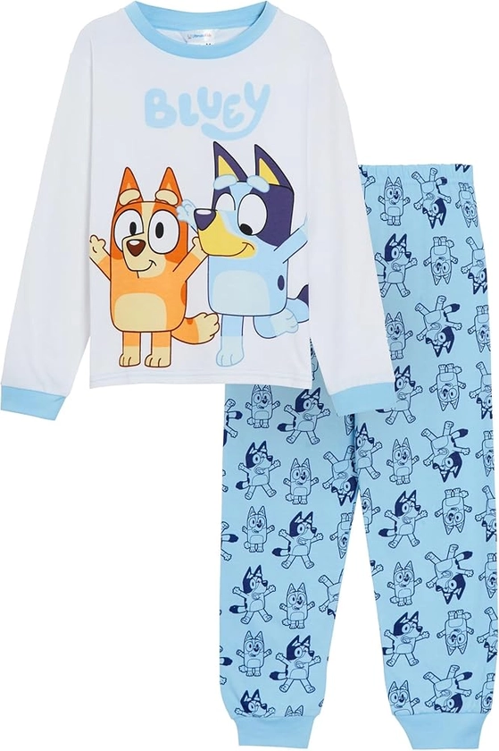 Bluey Kids Pyjamas for Boys Girls 4-5 Years Blue : Amazon.co.uk: Fashion