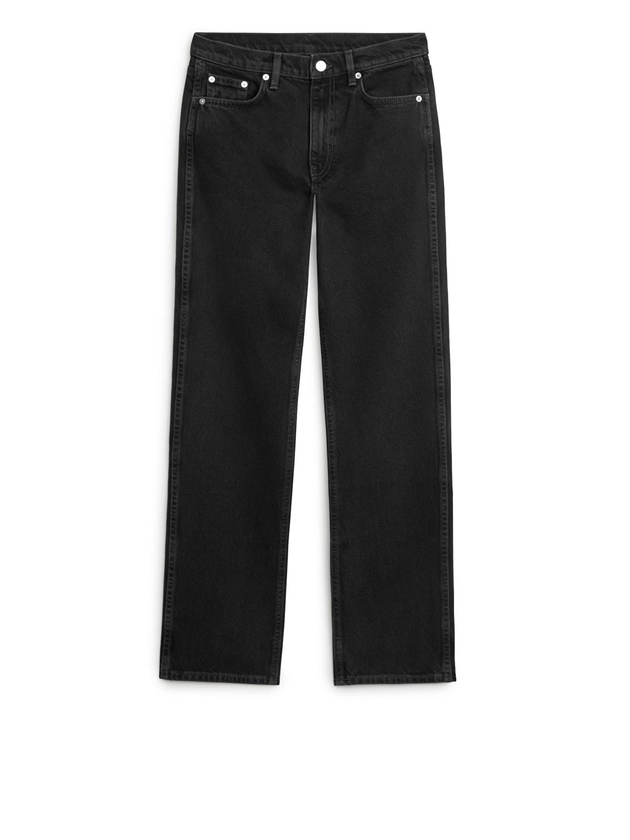 DAHLIA Straight Jeans - Washed Black - ARKET FI